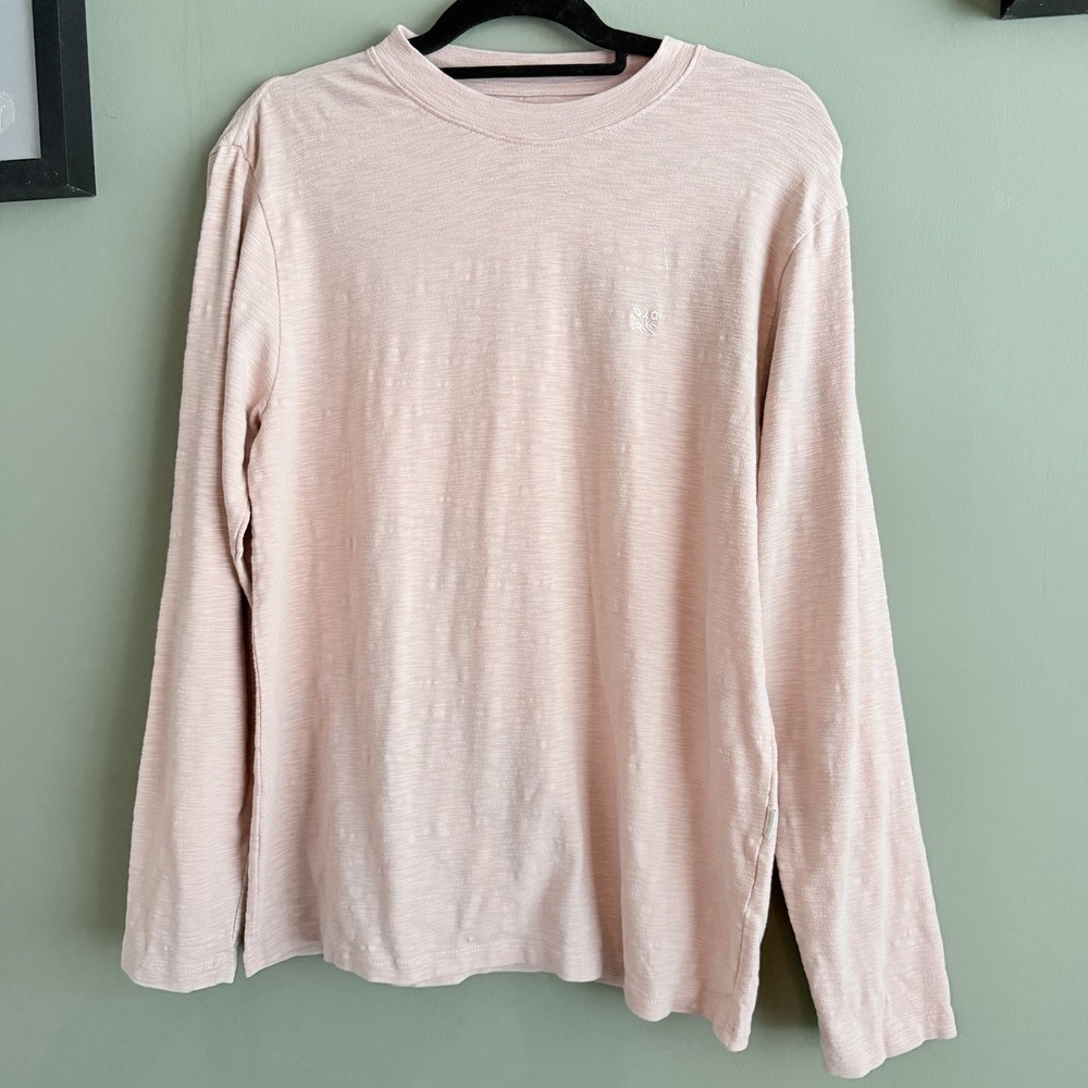 Aimé Leon Dore Light Pink Long Sleeve Logo Tee Shirt Size S Made in Vietnam
